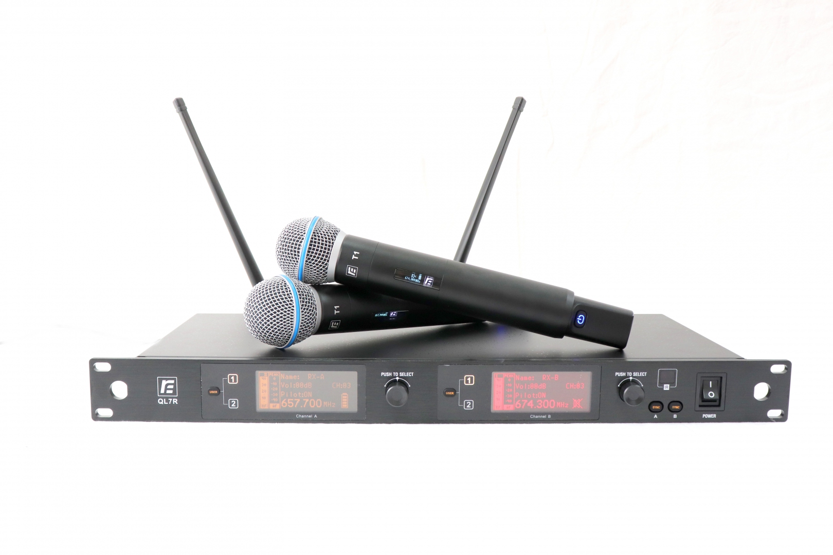 RFIntell QL7R/T1-B 720,500-754,000 МГц 2-канальная радиосистема с 2-мя ручными микрофонами в Оренбургской области