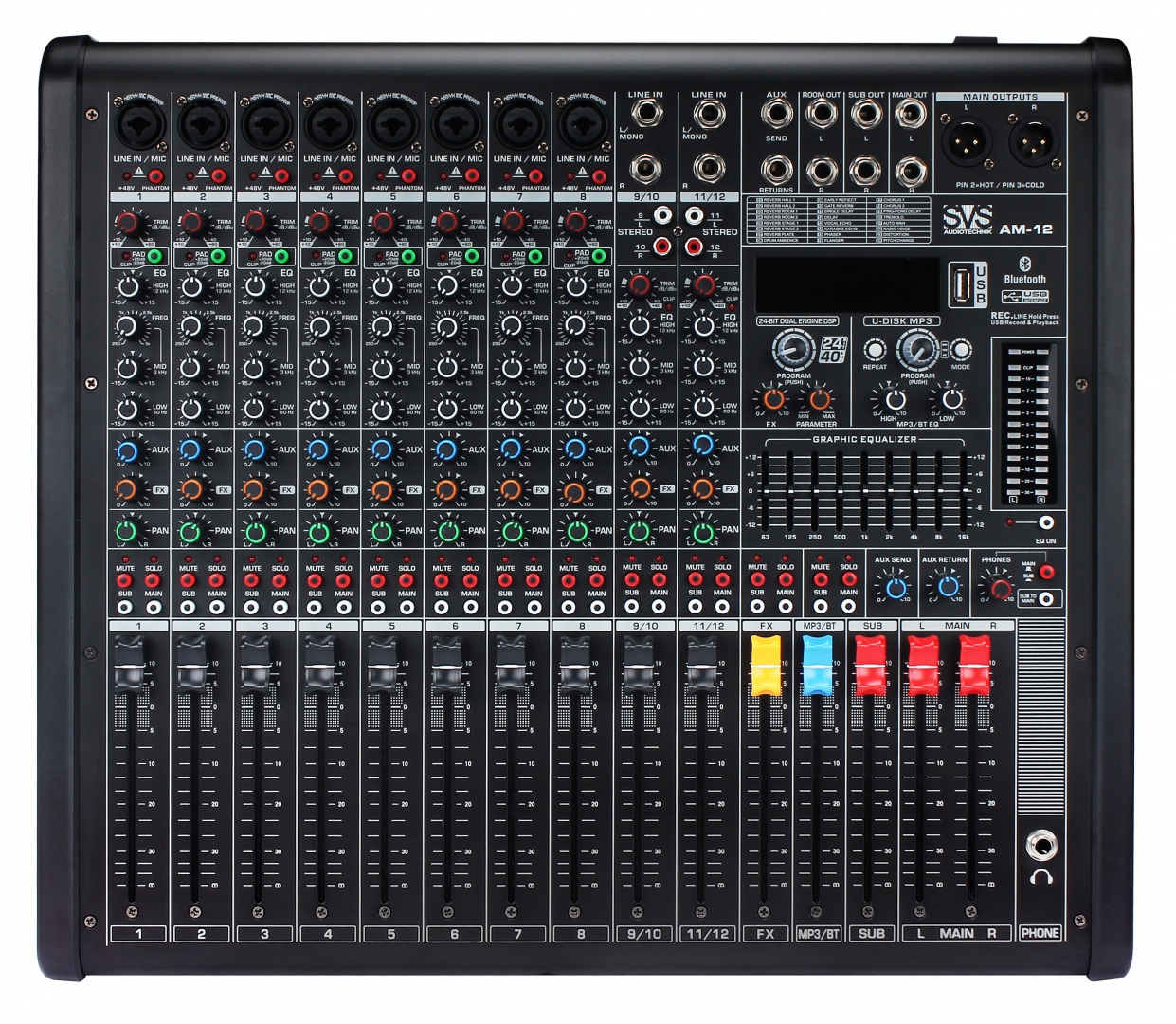 SVS Audiotechnik mixers AM-12 Микшерный пульт аналоговый, 12-канальный в Оренбургской области