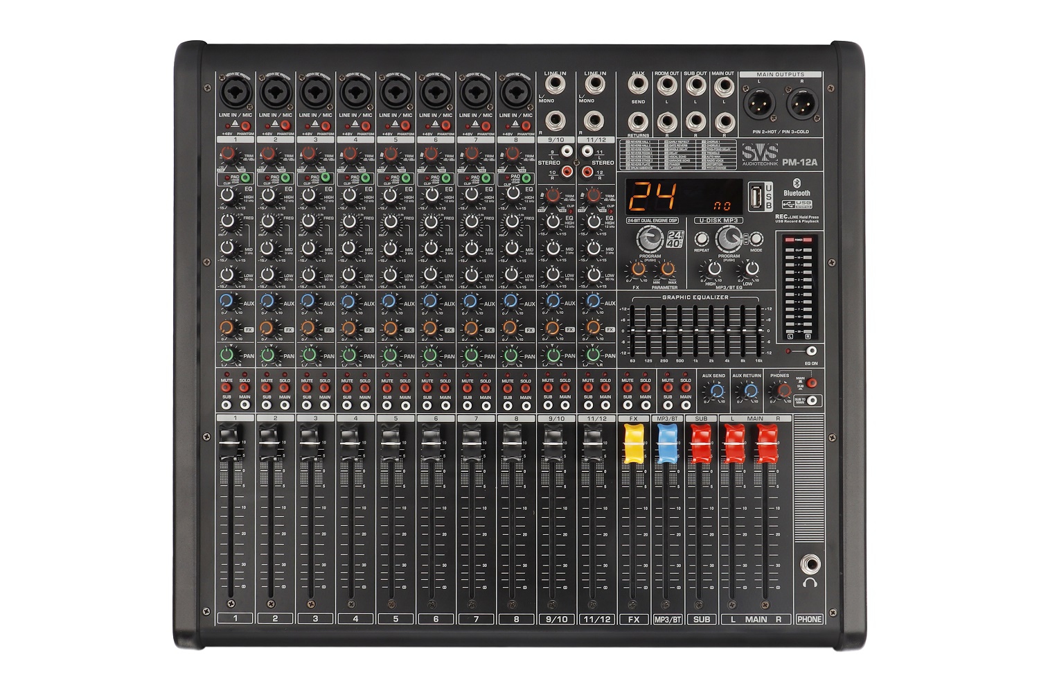 SVS Audiotechnik mixers PM-12A Активный аналоговый микшерный пульт, 12-канальный в Оренбургской области